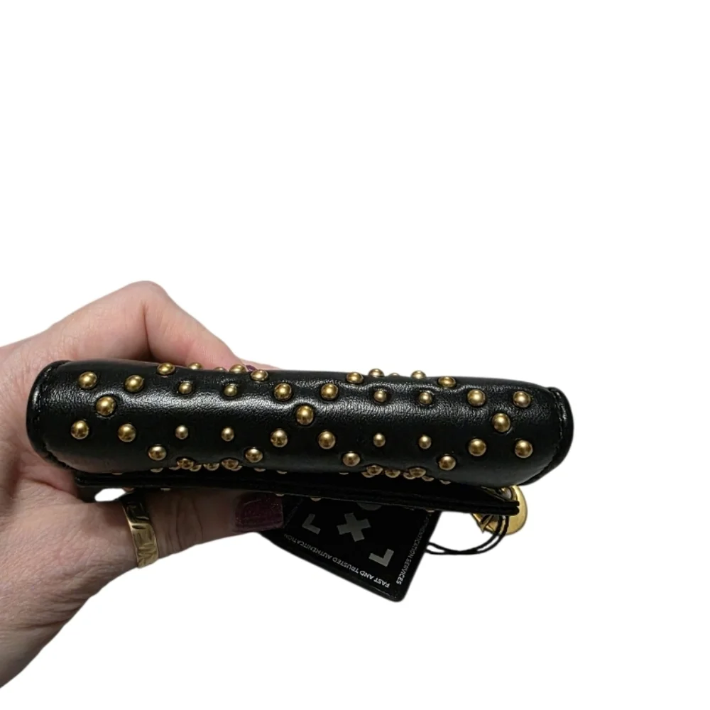 Christian Dior Lady Dior Studded Black Wallet W/COA